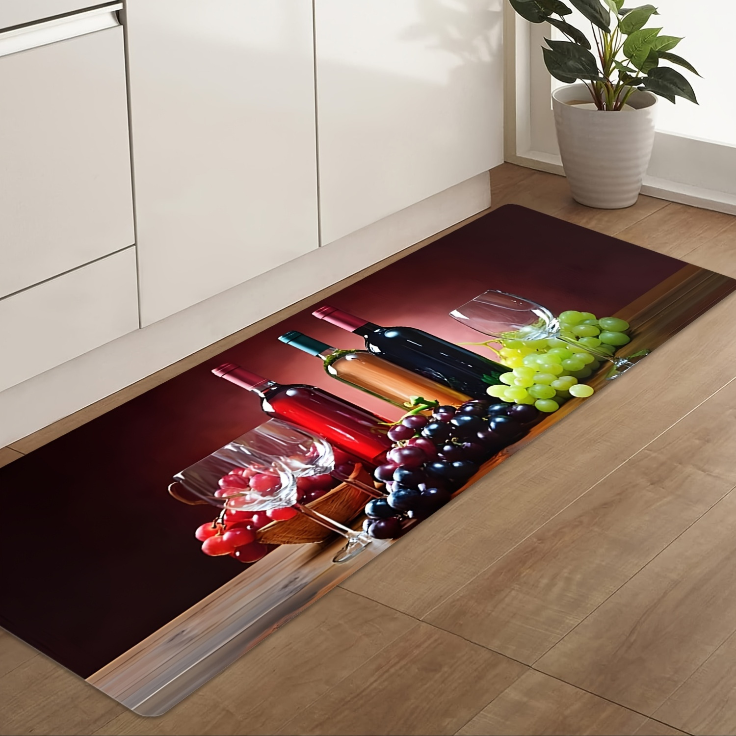 Commercial Printing Supplies - Wine Grape Print Long Runner Rug