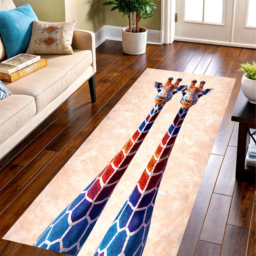Commercial Printing & Graphics - Gradient Giraffe Long Runner Rug,cute wild
