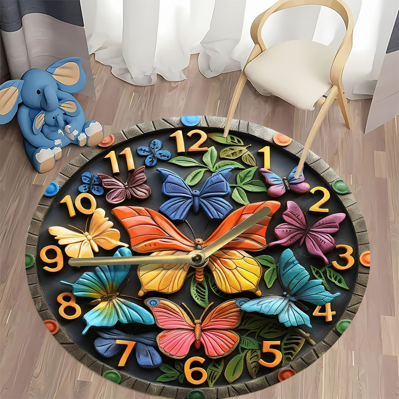 Commercial Wall Printing - 3D Dimensional Butterfly Forest Wall Clock