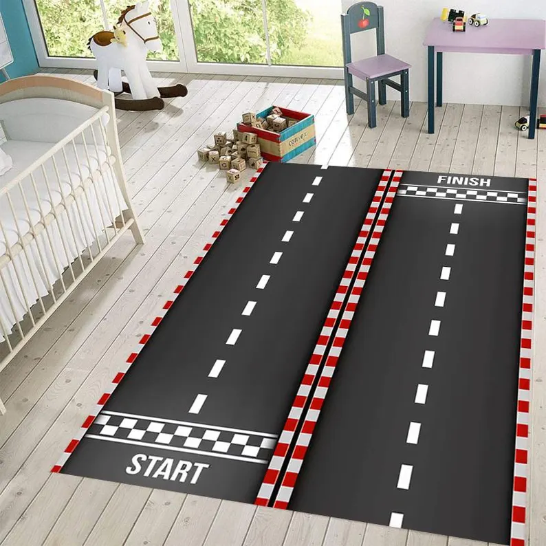 Commercial Printing Format - Racing Track Carpet Urban Transportation Parking