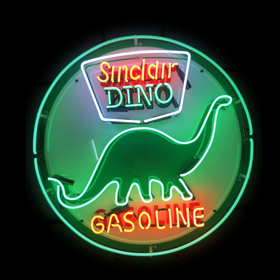 Commercial Wall Printing - Sinclair Dino Gasolin Gas Oil Neon