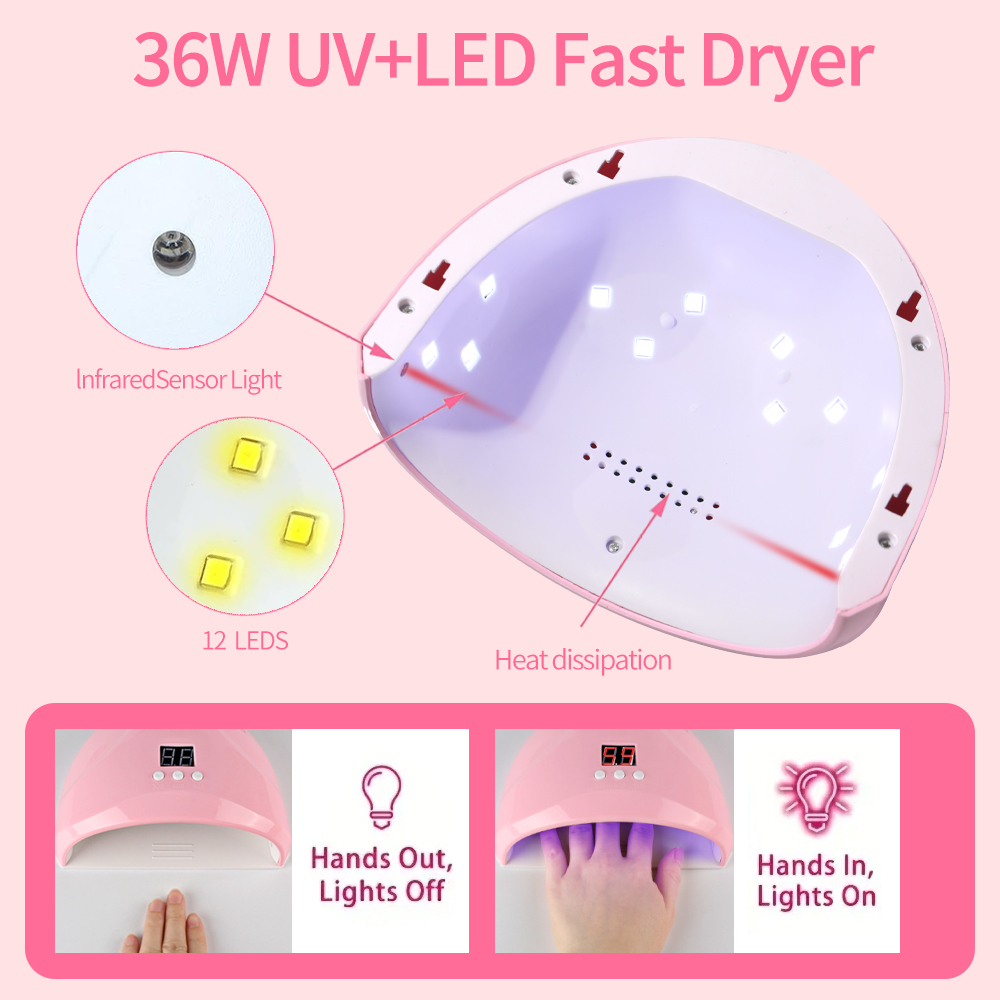 LED UV Nail Lamp Infrared Sens - Exposure Unit Uv recension och pris