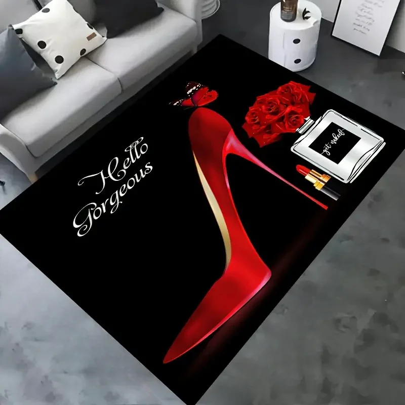 Red High Heel Print Area Rug,  - Commercial Printing Supplies recension och pris