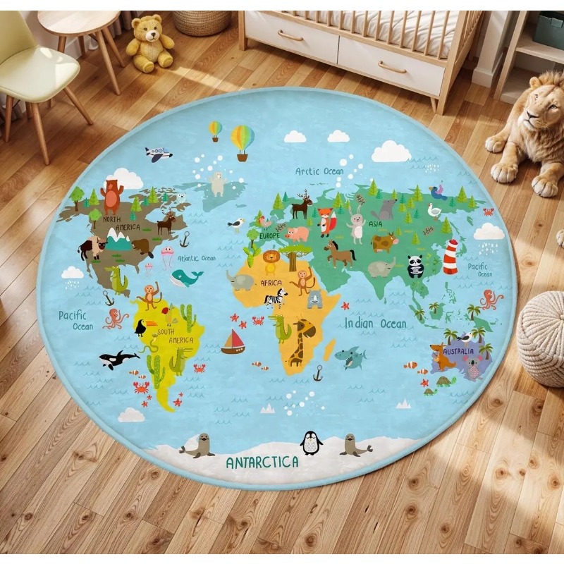  Play Round Floor Mat Animal W - Commercial Printing Format recension och pris
