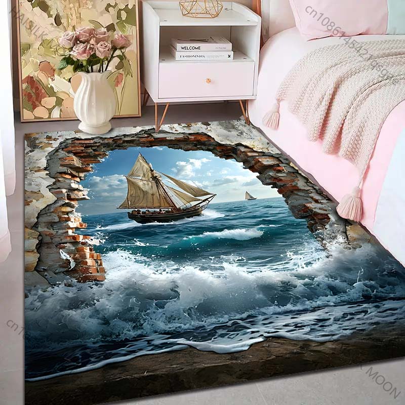 1PC Sailing ship through broke - Commercial Wall Printing recension och pris