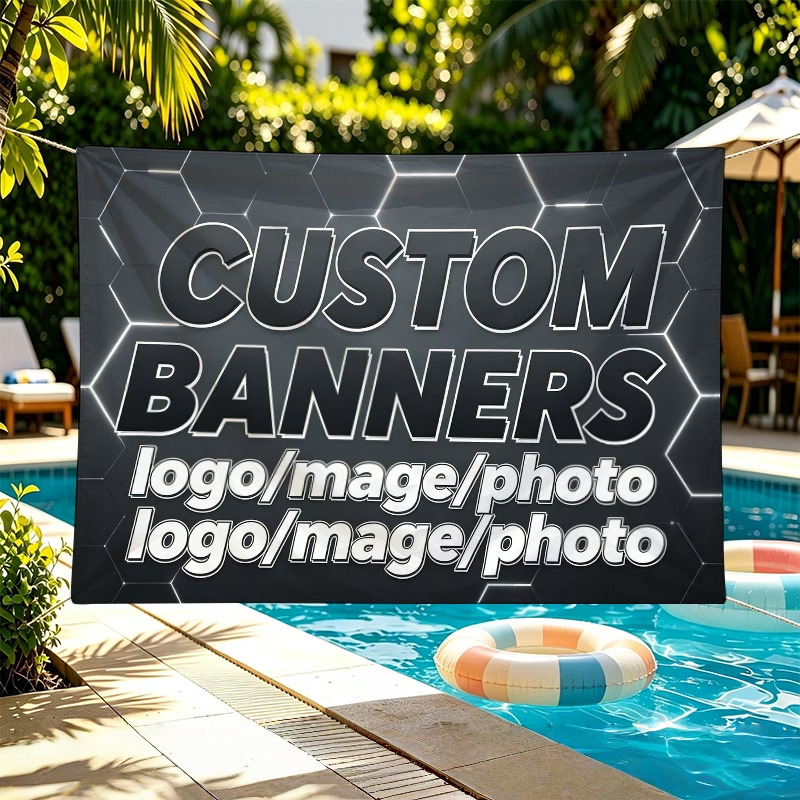 Custom Banner Flags Suitable F - Commercial Printing Photoshop recension och pris