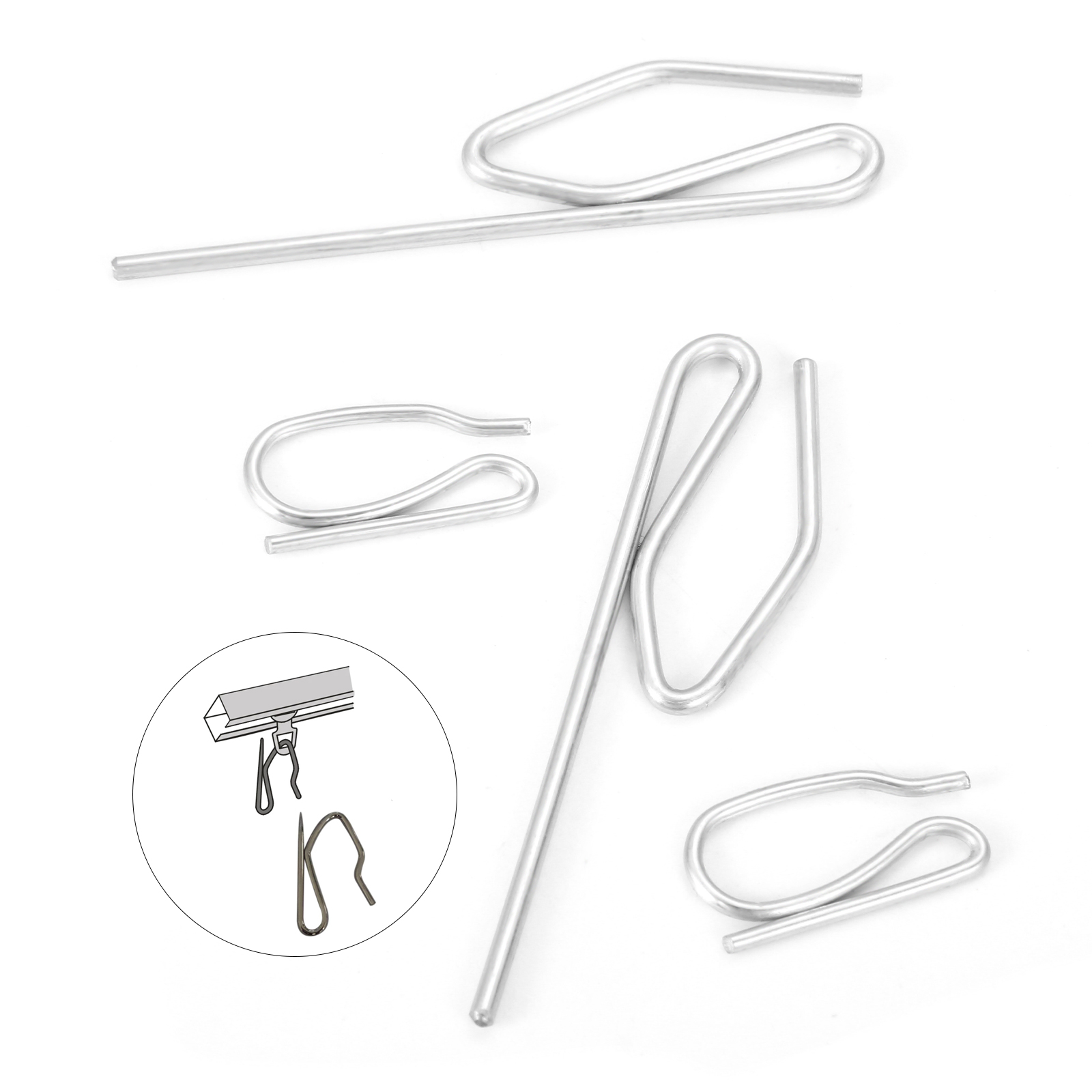 10Pcs Metal Steel Curtain Hook - Commercial Offset Printing recension och pris