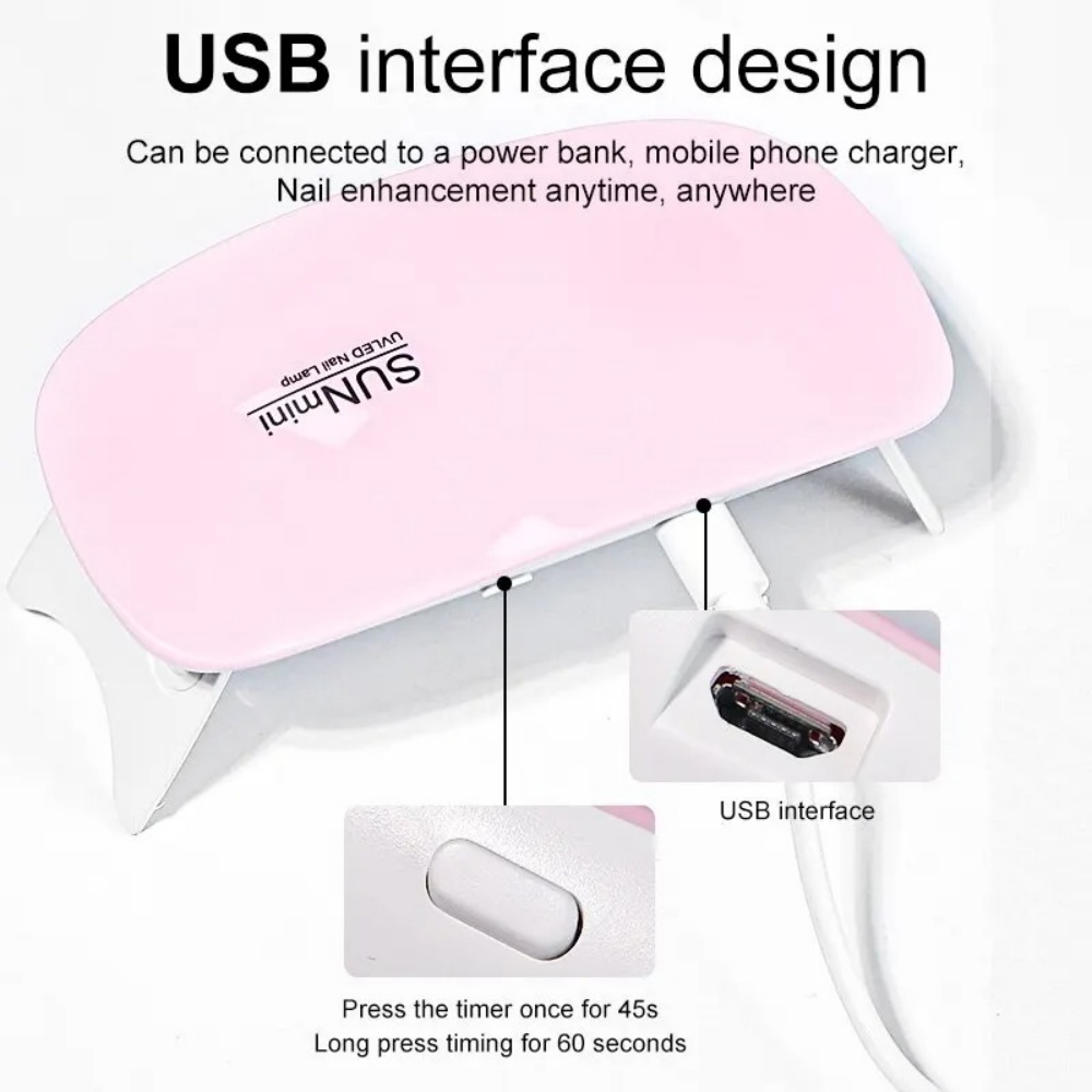 Foldable 6W UV LED Nail Lamp 6 - Exposure Unit Uv recension och pris