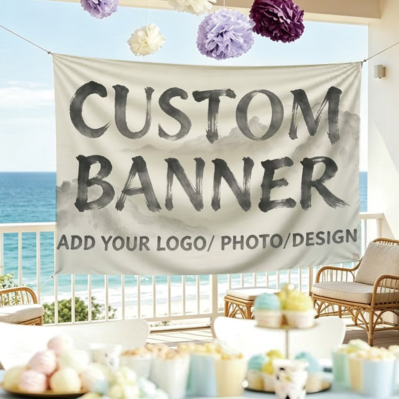Custom Banner Flags Suitable O - Commercial Printing Photoshop recension och pris