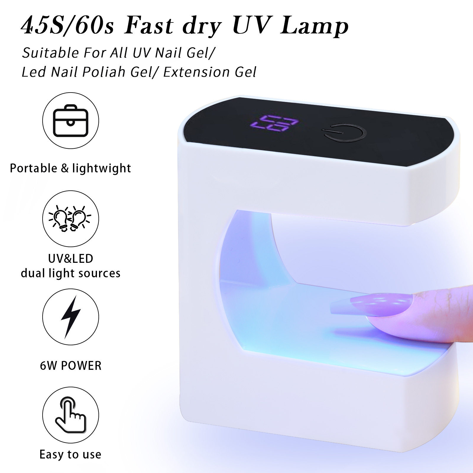 Mini USB Nail Lamp LED&UV Mani - Exposure Unit Uv recension och pris
