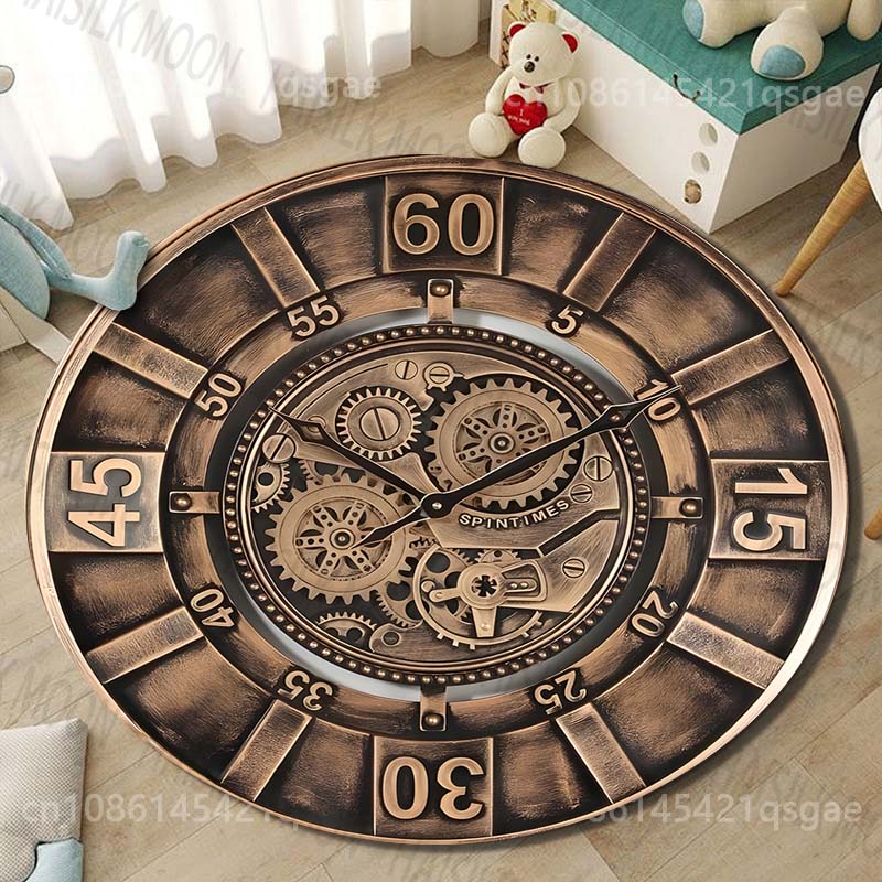 1PC Vintage gear wall clock fa - Commercial Wall Printing recension och pris