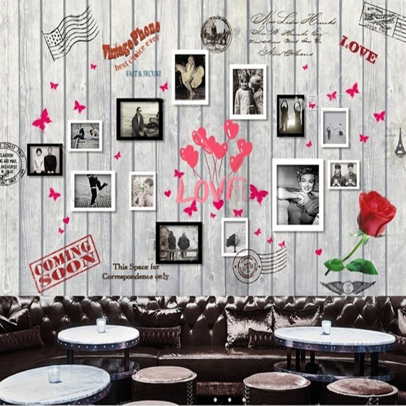 European and American wood gra - Commercial Wall Printing recension och pris
